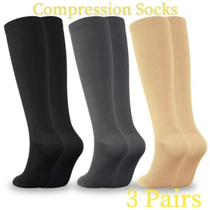 Medias De Compression Womens Knee High Compression Socks 15-20 Pain Relief Foot - Picture 1 of 16