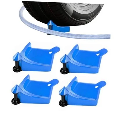 4 peças guia de mangueira de carro, rolo de mangueira de pneu para lavagem de carro, detalhando mangueira de pneu  - Imagem 1 de 4