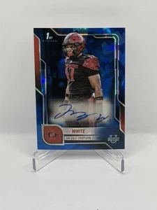2025 Bowman Chrome U University Zaffiro TREY WHITE Auto SP San Diego State - Foto 1 di 2