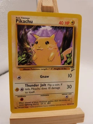 Pokemon Common Card : Pikachu  87/130 (Base Set 2) - Image 1 of 4