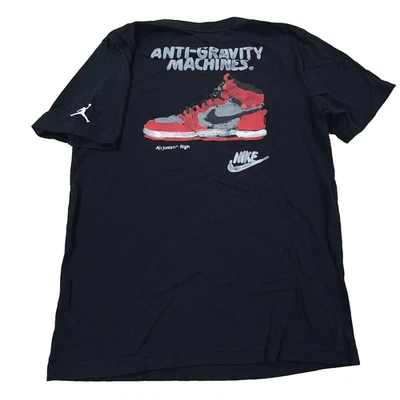 Jordan Shirt Boys XL Black Tee Air Jordan 1 High Top Shoe Logo Gravity Machine - Image 1 of 4