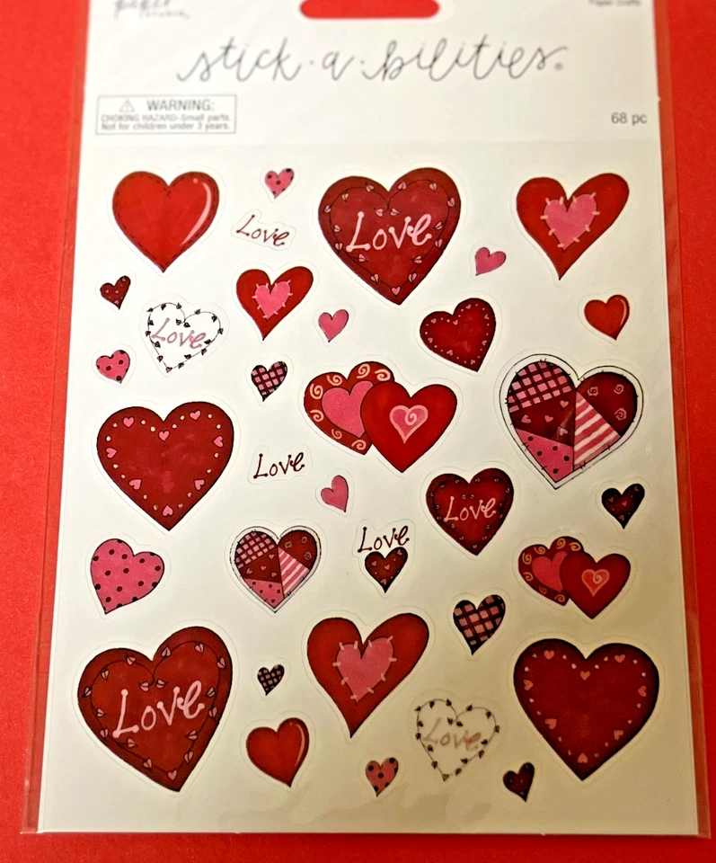 Pegatinas para álbum de recortes artesanales CORAZONES - AMOR Añadir más pegatinas pagar sin envío extra Foto 1 de 1