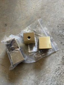 4 Pcs 2 Inch Metal Furniture Legs Square Cabinet Replacement Brushed Gold - Picture 1 of 2