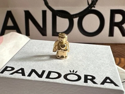 Auténtico Pandora Retirado 14k Oro Amarillo Ángel del Amor Dije 759143C00 Foto 1 de 4