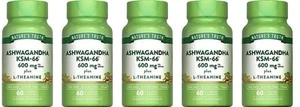 2 Natures Truth KSM-66 Ashwagandha Plus L-Theanine 60 Caplets | Balance & Unwind - Picture 1 of 1