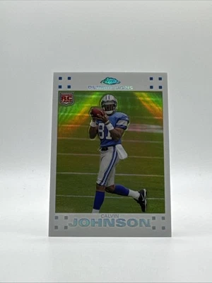 2007 Topps Chrome Calvin  Johnson White Refractor RC Rookie TC200 /869 -CLEAN- - Image 1 of 3