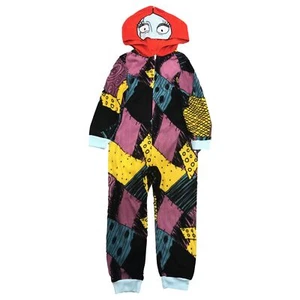 Girls Nightmare Before Christmas Hoodie Sleeper Union Suit Pajamas - Picture 1 of 2