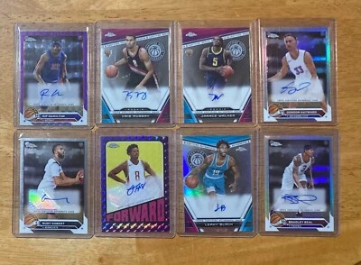 Autos de baloncesto cromados Topps 2023-24 8 cartas Beal, Gobert, Tate, Hayward 3 RC Foto 1 de 4