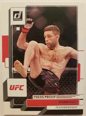 2023 DONRUSS UFC #9 RYAN HALL - SILVER PRESS PROOF - Image 1 of 2