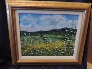 ORIGINAL Acrylic PAINTING BY LYNN CHARLES FOSTER "KENTUCKY SUMMER" FRAMED CANVAS - Picture 1 of 3