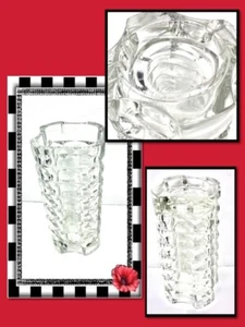 STUNNING Luminarc Crystal Vintage 70's Art DeCo Vase Made France 392016 - Picture 1 of 5