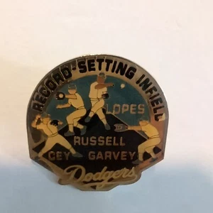 LA Dodgers Unocal 76 Anstecknadel #1 Schallplatte 1991 Garvey Lopez Cey Russell Vintage  - Bild 1 von 3