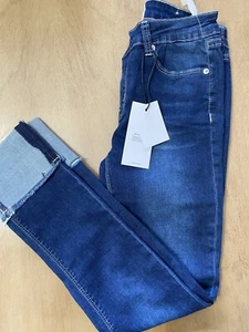 Hudson Kids Skinny Crop Super Stretch Oxford Blue Jeans - Size: 16 - Picture 1 of 5