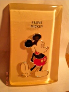DE COLECCIÓN MICKEY MOUSE "I LOVE MICKEY" PESO DE PAPEL LUCITE? - Imagen 1 de 5