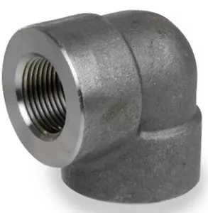Forged Steel 90-Degree Elbow 1" 6000 lb. Threaded NPT Ends A105 Pipe Fitting - Picture 1 of 9