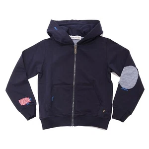 0593AD felpa bimbo BOY MANUEL RITZ blue cotton hoodie sweatshirt kids - Picture 1 of 4