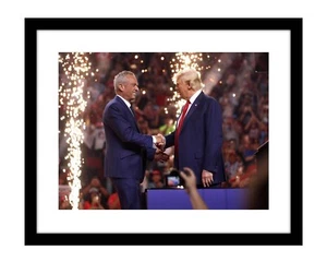 Donald Trump & Robert F Kennedy 8x10 photo shaking hands at 2024 rally RFK Jr - Picture 1 of 2