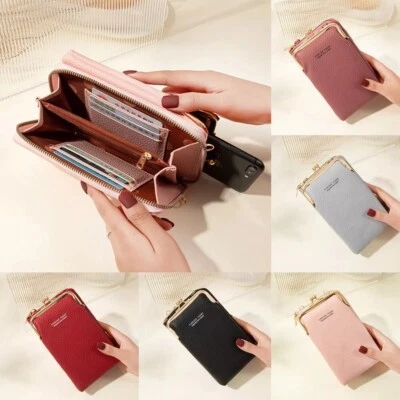 Women Leather Cell Phone Purse Crossbody Handbag Wallet Case Small Shoulder Bag - Image 1 of 4