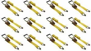 (12) Nuove cinghie a cricchetto 2" x 15' 5000 libbre J gancio cravatte resistenti - Foto 1 di 5