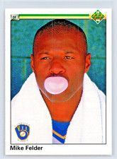 1990  Upper Deck  #178  Mike Felder    Outfield    Milwaukee Brewers  FREE ship