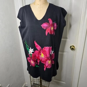 Hawaiian HAND PAINTED womens sleeveless knit dress Samira - Picture 1 of 13