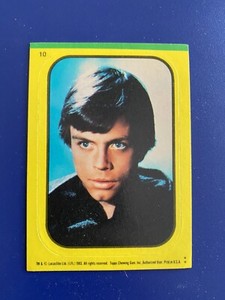 1983 Topps #10 STAR WARS RETURN OF THE JEDI - Sticker LUKE SKYWALKER -NICE!!!