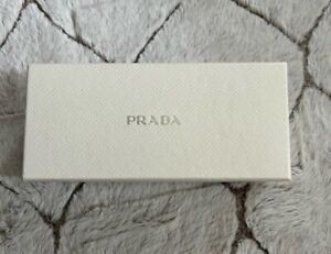 Prada Case Sunglasses Small Storage Box White 3" x 6.5" x 1.8"