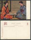 Japan F Lion Old Tuck&#39;s Oilette Postcard Geisha Girls Play Chess A Worrying Move