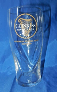 RARO VIDRIO GUINNESS CHICAGO 20 OZ "GUINNESS STANDS WITH CHICAGO" - Imagen 1 de 6