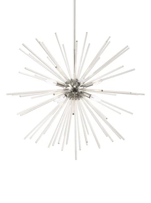 Lámpara de araña Livex Lighting 41258 Chrome Utopía 8 luces 34" W cristal Sputnik Foto 1 de 4