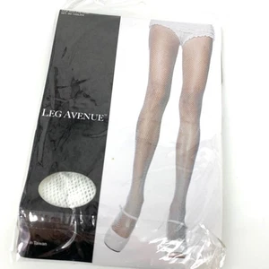 Leg Avenue White Fishnet Stockings Cosplay Costume Halloween Theater - Picture 1 of 4