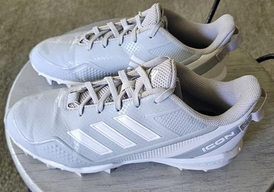 Botines de béisbol Adidas Icon 7 Mid 2022 juveniles talla 4,5 gris blanco entrenadores  Foto 1 de 4