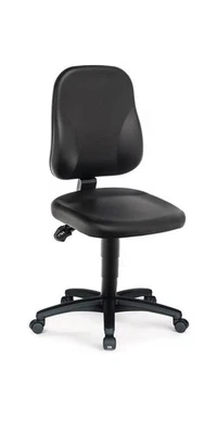 BIMOS Arbeitsdrehstuhl Rollen Kunstlederpolster schwarz 450-620 mm