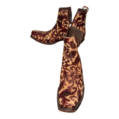 NOCONA COWBOY WESTERN WOMENS ANKLE BOOTS MULTICOLOR SOFT LEATHER SIZE 10B - Image 1 of 4