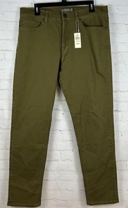 NWT LL Bean Men's Signature Northwoods Slub Twill Denim Pants Brown Size 34x30 - Picture 1 of 7
