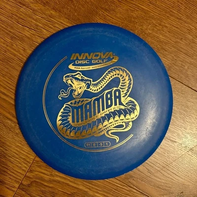 USED Innova DX Mamba 147g Blue Gold Foil Distance Driver Golf Disc - Image 1 of 3