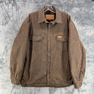 Outback Trading Company Button Up Durable Loxton Fleece Lined Jacket Brown Large - Picture 1 of 17