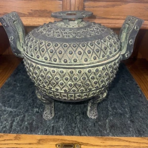 10,5 Zoll Xi Zhou Dynastie Bronze Ware altes Ding-Weingefäß. Top Zustand - Bild 1 von 6