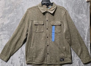 Neu mit Etikett Eddie Bauer Pullover Fleece Shirt Jacke Shacket Herren L braun Druckknöpfe Taschen - Bild 1 von 9