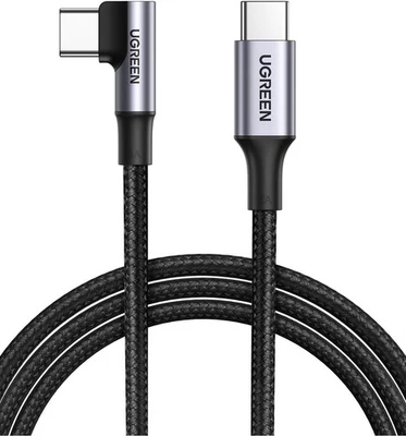 Ugreen Right Angle USB C to USB C Fast Charger Cable 100W PD 5A Charging - Image 1 of 4