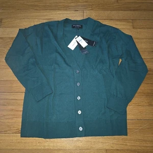 NEW NWT Banana  Republic Women's Cardigan Green V-neck Forever Sweater Petite Sm - Picture 1 of 7