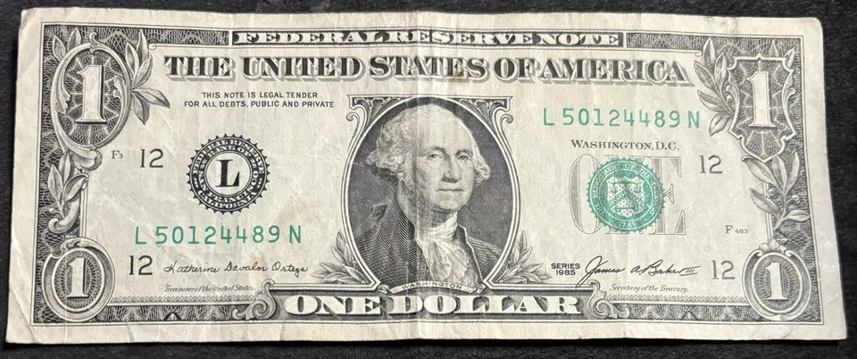 1985 San Francisco $1 Bill Fancy Ladder Note - Image 1 of 2