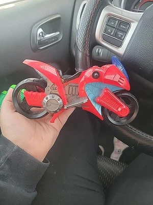 漫威超级英雄蜘蛛侠红色摇摆加速摩托车  — 第 1/4 张图片