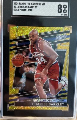 2024 PANINI THE NATIONAL VIP GOLD SHIMMER PRIZM CHARLES BARKLEY /10 #31 RARE SP - Image 1 of 4