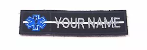 2 piezas. PARCHE DE LÍNEA BLANCA CON NOMBRE PERSONALIZADO MÉDICO EMT EMS - Imagen 1 de 1