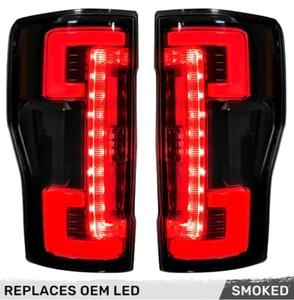 Recon Smoked OLED Tail Lights For 20-22 Ford F-250 / F-350 / F-450 Super Duty - Picture 1 of 8