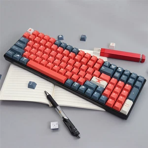 Reforged Theme Keycap Red 129 Keys Cherry Profile PBT For MX  - Picture 1 of 6