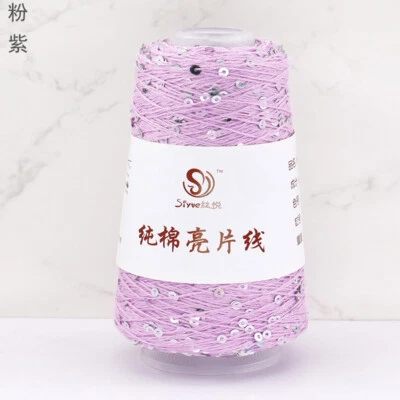 50 g/rollo Lentejuelas Algodón Hilo Tejido y Crochet Sombreros Bolsas Hilo Artesanal Coser Hágalo Usted Mismo Foto 1 de 4