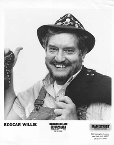 Country Singer Hobo BOXCAR WILLIE B&W 8x10 Publicity PHOTO - Picture 1 of 1