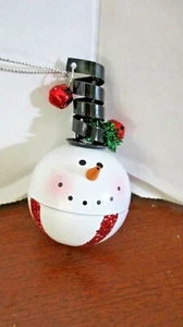 CAMPANA DE MUÑECO DE NIEVE de metal adorno de Navidad - Imagen 1 de 2